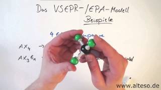 VSEPR EPAModell  Strukturen bei 4 Elektronenpaaren [upl. by Ynahpets989]