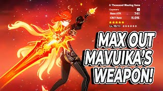 FARM MAVUIKAS WEAPON NOW ALL THE ASCENSION MATERIALS YOU WILL NEED  Genshin Impact [upl. by Vlada]