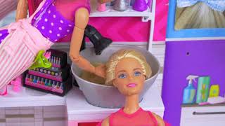 Barbie doll has new helper in the Hair Salon Play Toys [upl. by Cheslie226]