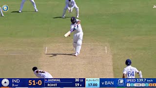 Rohit Sharma Yashasvi Jaiswal Batting Highlights Fastest Fifty in Test History  INDvBAN 2nd Test [upl. by Alyakcim]