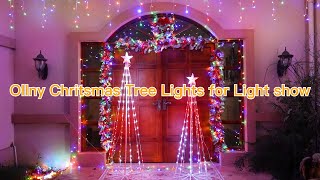 Ollny Christmas Tree Lights For Light ShowIP65 Waterproof Clear Wire Plug In [upl. by Shantee]