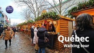 4K 🇨🇦 Marché de Noël Allemand🎄 The German Christmas Market  Quebec Walking Tour November 2024 [upl. by Hgielak]