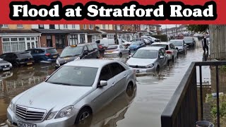 Pipe Burst Flooded Stratford Road Sparkhill Birmingham  Flood at Stratford Road Sparkhill [upl. by Noonan]