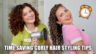 MY TOP TIME SAVING CURLY HAIR STYLING TIPS FOR DEFINED CURLS [upl. by Mathew]