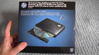 Unboxing HP External USB 20 DVD Burner HPDVD550S [upl. by Rapp]