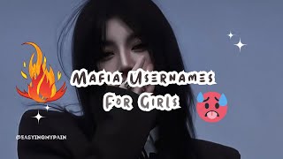 Mafia Girl Username Ideas 🥵 Mafia Instagram Usernames For Girls 😈 Instagram Username Ideas For Mafia [upl. by Kcirrej]