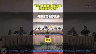 REP PADUANO WALANG KAYA KAY FORMER PRESIDENT DUTERTE duterte rodrigoroaduterte rodrigoduterte [upl. by Sugar]