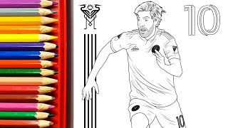 DIBUJA Y COLOREA A MESSI EN EL INTER DE MIAMI  NicoTatone Dibujos [upl. by Meletius]