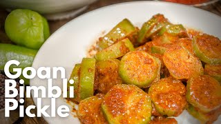 Goan Bimbli Pickle  Spicy Bilimbi Pickle  Easy Pickle Recipe [upl. by Hoisch813]