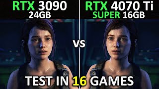 RTX 3090 24GB vs RTX 4070 Ti SUPER 16GB  Test in 16 Games 4K2160p  Ultimate Comparison 🔥  2024 [upl. by Grider]