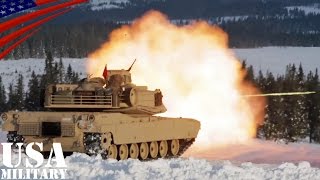 アメリカ海兵隊･M1戦車の寒冷地実弾射撃演習  US Marines M1 Tank Cold Weather Live Fire Exercises [upl. by Rehm]