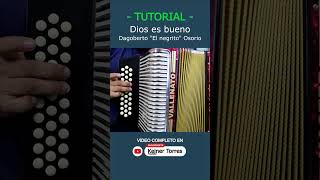 DIOS ES BUENO Tutorial Acordeón  Vallenato Cristiano [upl. by Htevi562]