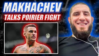 Islam Makhachev talks Dustin Poirier fight eyes Leon Edwards [upl. by Nerb]