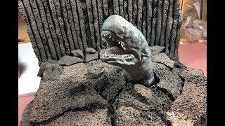 Homemade Star Wars Space Slug Diorama Disney Hand Puppet amp Styrofoam [upl. by Atinram213]