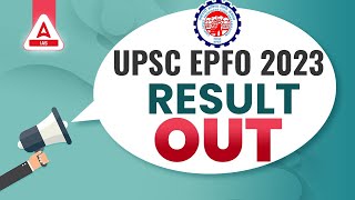 EPFO RESULT 2023  UPSC EPFO EOAO APFC Result 2023 Latest News [upl. by Betsy]