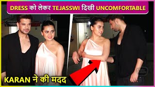 Tejasswi Prakash Gets Uncomfortable With Her Lose Dress Bf Karan Kundrra Comes In For Rescue [upl. by Morse]