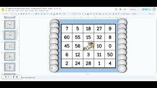 OneStep Equation Bingo  Multiplication and Division  SpaceThemed  Digital and Printable [upl. by Innus]