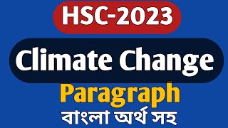 HSC2023  Climate Change Paragraph [upl. by Johnny]