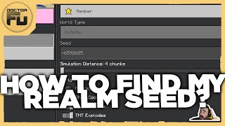 Minecraft Bedrock How To Find The Realm Seed EASY version 1200 [upl. by Eidarb]