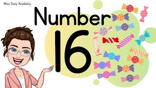 NUMBER 16  TEACHLEARN THE NUMBER SIXTEEN  Introduction and Revision [upl. by Siuluj]