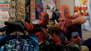 POWER RANGER TRAILER  REACTION SPANDEX  with SPIDERMAN and DEADPOOL [upl. by Thera780]