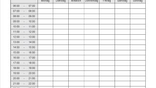 Stundenplan  Tagesplan  Wochenplan zum Ausdrucken erstellen Open Office Calc Für Anfänger [upl. by Keverne]