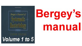 Bergys Manual [upl. by Dnaloy]