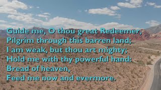 Guide Me O Thou Great Redeemer Tune Cwm Rhondda  3vv with lyrics for congregations [upl. by Mlehliw]