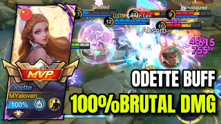 100BRUTAL DMG  ODETTE BEST BUILD amp EMBLEM 2024  Must Try [upl. by Bell]