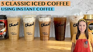 INSTANT COFFEE SERIES RECIPES FOR 5 ICED COFFEE BESTSELLERS IN LARGE 22OZ CUPS [upl. by Rothschild]