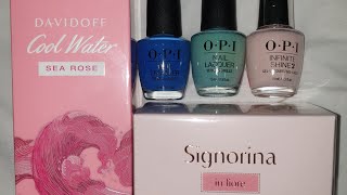 Unboxing Davidoff Coolwater Sea Rose Signorina and OPI nail polish [upl. by Erskine]