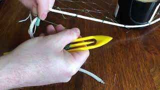 pt2 How to rig gill  tangle nets Fixing the lead line to the gill Beach boat sea fishing [upl. by Mala]