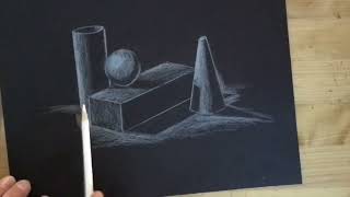 Drawing with White Pencil on Black Paper [upl. by Yorick]