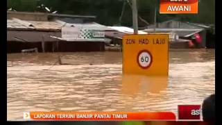 Laporan banjir Pantai Timur 28 Dis Ahad 0400 ptg [upl. by Northey]