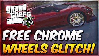 GTA 5 Glitches amp Tricks  How To Get FREE CHROME WHEELS Online [upl. by Hanoy]