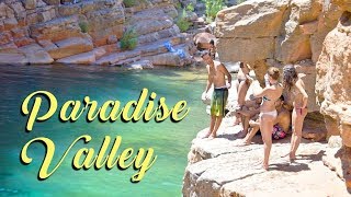 Cliff Jumping Paradise Valley Agadir Morocco [upl. by Rebmak665]