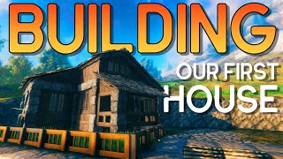 BUILDING A HOME WITH A BASEMENT  Valheim Modded  E7 [upl. by Lirrehs]