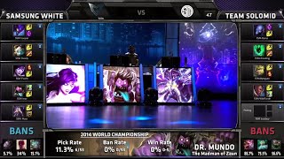 TSM vs Samsung White  Game 3 Quarter Finals S4 Worlds LOL 2014 Playoffs  SSW vs TSM G3 [upl. by Robinett]