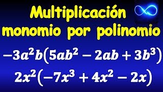 87 Multiplicación de monomio por polinomio MUY FÁCIL [upl. by Amyas]