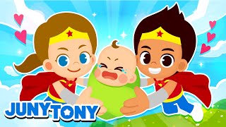 My Superhero Family Song  We Are a Gassy Poopy Family More  Kids Songs  JunyTony [upl. by Mavra]