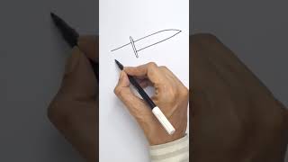 How to draw a knife for beginners easy drawing [upl. by Zetrac]