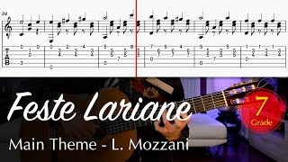 Classical  Fingerstyle Guitar Tutorial  Feste Lariane Pt 1 Theme by L Mozzani tabs amp score [upl. by Lubbock]