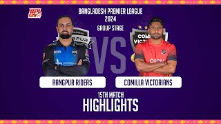 Comilla Victorians vs Rangpur Riders  Highlights  15th Match  Season 10  BPL 2024 [upl. by Yrro]