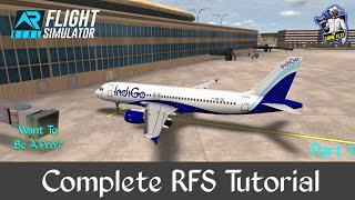 Complete RFS Tutorial  Learn Ground Works Pushback Takeoff Using Of Flaps Lights Etc In Hindi [upl. by Aicilev]