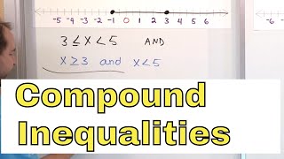 14  Solving amp Graphing Compound Inequalities in Algebra Part 1 [upl. by Aicercal452]