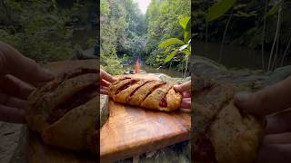 Sucuklu Rulo Sarma Pizza 🍕 Cooking Italian Stromboli roll pizza [upl. by Avek]