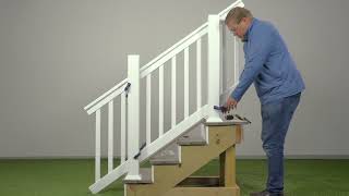 How To Install Traverse Composite Railing on Stairs [upl. by Nhar]