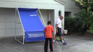 The Great Base Backboard  portable tennis backboard [upl. by Todhunter]