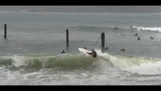 Surfing in Sydney Harbour at Nielsen Park 5th June 2016 [upl. by Aleedis783]