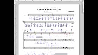 Conditor Alme Siderum Palestrina [upl. by Ehrsam]